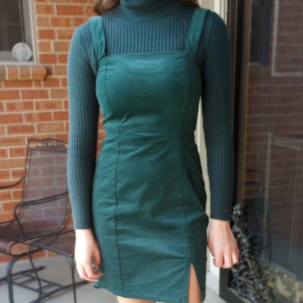 Copper Key Green Ribbed Turtleneck Dress - Picture 6 of 6
